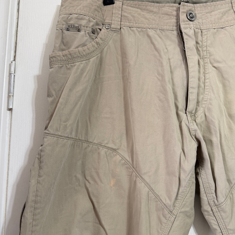 Kuhl Mens Kontra Air Pant Gary light khaki lightweight hiking nylon 36X30 - Picture 13 of 13
